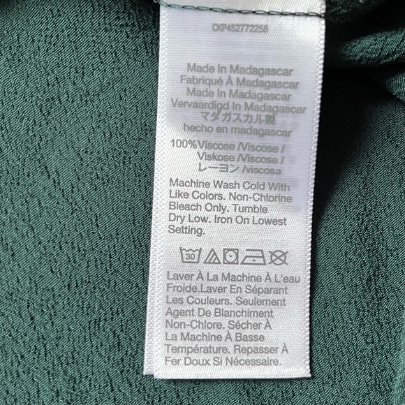 Madewell V-neck Green Short Sleeve relaxed fit top blouse size medium oversized - Picture 8 of 8